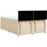  Krevet s oprugama i madracem krem 140x200 cm od tkanine | shoptok.hr