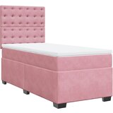 Box spring krevet s madracem ružičasti 100x200 cm baršunasti | shoptok.hr