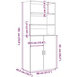 vidaXL Visoka komoda bijela 80 x 42,5 x 185 cm od konstruiranog drva | shoptok.hr