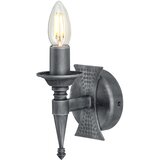 Elstead Lighting Elstead Saxon Stenska svetilka za notranjo uporabo, 1 luč, srebrna, črna, E14, (22099295) | Shoptok.si