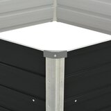  Povišena vrtna gredica antracit 129x129x45 cm pocinčani čelik | Eponuda.ba