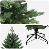  Umjetno božićno drvce s nogom 210 cm PVC i metal Zelena - 210 cm bez LED svjetala | shoptok.hr