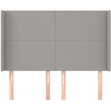  Uzglavlje s ušima svjetlosivo 147x16x118/128 cm od tkanine | shoptok.hr