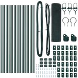 vidaXL Set ograjnih stebrov Komplet 2 Zeleno Kovina 25 x 0.5 m | Shoptok.si