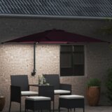  Vrtni suncobran Bordo crvena 248.5 x 247.5 x 160 cm tkanina | shoptok.hr