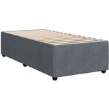 vidaXL Box spring postelja z vzmetnico temno siva 80x200 cm žamet | Shoptok.si