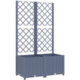 Maison Chic Cvetlično korito - Cvetlični Lonec z oporno mrežo temno sivo 80x40x136 cm PP, (21789109) Cene