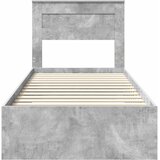  Krevetna konstrukcija s ladicama Betonski sivi 100 x 200 cm | shoptok.hr