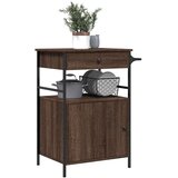  Kuhinjska kolica boja hrasta 56x43x89,5 cm konstruirano drvo | shoptok.hr