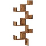 Kutna zidna polica boja drva 45x45x147 cm konstruirano drvo | shoptok.hr
