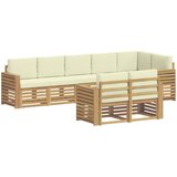  Set vanjskih sofa 8 pcs Bijela i krem 310 x 132,5 x 73 cm | Eponuda.ba
