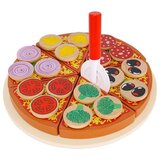 Kruzzel drvena pizza na čičak s rezačem i lopaticom, 27 dijelova | shoptok.hr