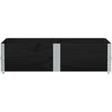  Okviri za palete 2 kom crni 150x100 cm od masivne borovine | shoptok.hr