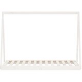  Otroški posteljni okvir bel 80x160 cm trdna borovina, (20916798) | Shoptok.si