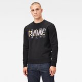 G-star Sweatshirt - Raw dot r sw l\s black Cene