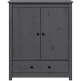  Visoka komoda siva 83 x 41,5 x 100 cm od masivne borovine | Eponuda.ba