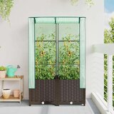 vidaXL Povišena gredica s pokrovom za staklenik 80 x 40 x 138 cm | shoptok.hr