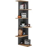 MID.YOU KOTNI REGAL 37/140/37 cm črna, medeni hrast | Shoptok.si