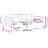  Dnevni krevet tamnosivi 90 x 200 cm baršunasti | shoptok.hr