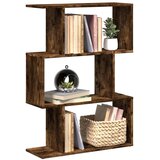 Pregrada regal za knjige 3 razina hrast 70x24x97 cm drveni Cijene