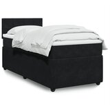Maison Chic Box spring postelja - Vzmetna postelja z vzmetnico črn 90x190 cm žamet SL11824, (21881875) | Shoptok.si