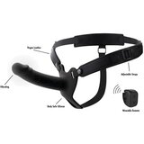 Hidden Desire Inferno Vibrating Silicone Hollow Penis Strap-On with Remote 16cm Black | Shoptok.si