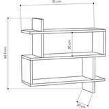 Kalune Design paralel zidna polica, braon | ePonuda.com