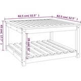vidaXL vrtni stol bijeli 82 5 x 82 5 x 45 cm od masivne borovine | shoptok.hr