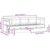 vidaXL Dnevna postelja s predali bela 80x200cm trdna borovina | Shoptok.si