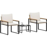  Kompleti pohištva z blazino 3 pcs Bež in smetanasto bela Ratan, (5000301240) | Shoptok.si