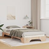 vidaXL Posteljni okvir Rjava 80 x 220 cm Trdna borovina | Shoptok.si
