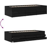  Okvir kreveta s pohranom s ladicama Crni hrast 80 x 200 cm | shoptok.hr