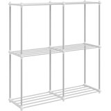  Cijevna polica s pohranom Bijelo 86 x 27 x 90 cm Aluminij | shoptok.hr