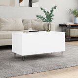 The Living Store Klubska mizica bela 90x44,5x45 cm inženirski les - Klubska Mizica, (21573133) | Shoptok.si