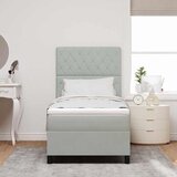  Krevet s opruga kutije Svijetlo siva 90 x 190 cm Baršun | shoptok.hr