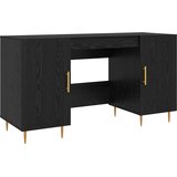  Stol s policom Crni hrast 140 x 50 x 75 cm Konstruirano drvo | shoptok.hr