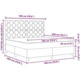  Postelja z vzmetnico z vzglavjem Modra 180 x 200 cm blago, (5000128435) | Shoptok.si