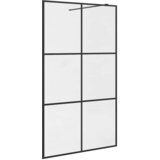 Pregrada za tuširanje s prozirnim staklom ESG 115 x 195 cm crna | Eponuda.ba
