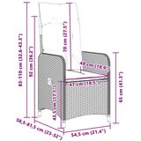  11-dijelni vrtni bistro set od poliratana s jastucima crni | shoptok.hr