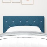  LED uzglavlje s kristalnim gumbima tamno plavo 80 cm baršun | shoptok.hr