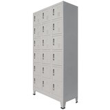 vidaXL Ormarić s ključem i 18 pretinaca metalni 90 x 40 x 180 cm Cijene