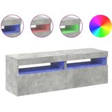 TV ormarići s LED svjetlima 2 kom siva boja betona 60x35x40 cm | Eponuda.ba