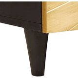 vidaXL Kava Stol Crna i zlatna 100 x 54 x 40 cm masivno drvo manga | shoptok.hr