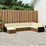  Set vanjskih sofa 8 kom. Prirodna i krem Čvrsto drvo akacije | shoptok.hr