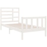  Posteljni okvir bel iz trdnega lesa 90x190 cm 3FT, (20685033) | Shoptok.si