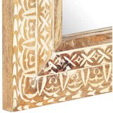 vidaXL ročno izrezljano ogledalo 110x50x2,6 cm trden mangov les | Shoptok.si