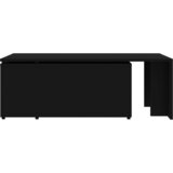  Stolić za kavu crni 150 x 50 x 35 cm od konstruiranog drva | Eponuda.com