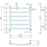  Kupatilski merdevinski radijator INOX CLASSIC 122W/230V 57x53 cm, nerđajući čelik/sjajni hrom | Eponuda.com