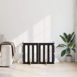 PREKLOPNA ogradica za kućne ljubimce 4 pcs Crni Hrast | Eponuda.com