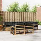  Set vanjskih sofa 7 kom. Bijela i antracit Poliester Smeđa 327 x 168,5 x 73 cm | Shoptok.si